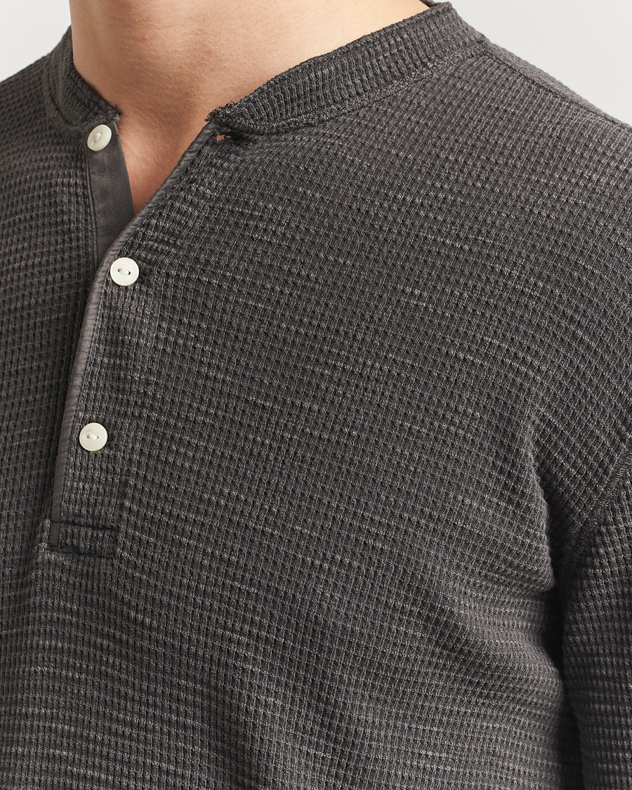 Herre | Gensere | RRL | Long Sleeve Henley Faded Black