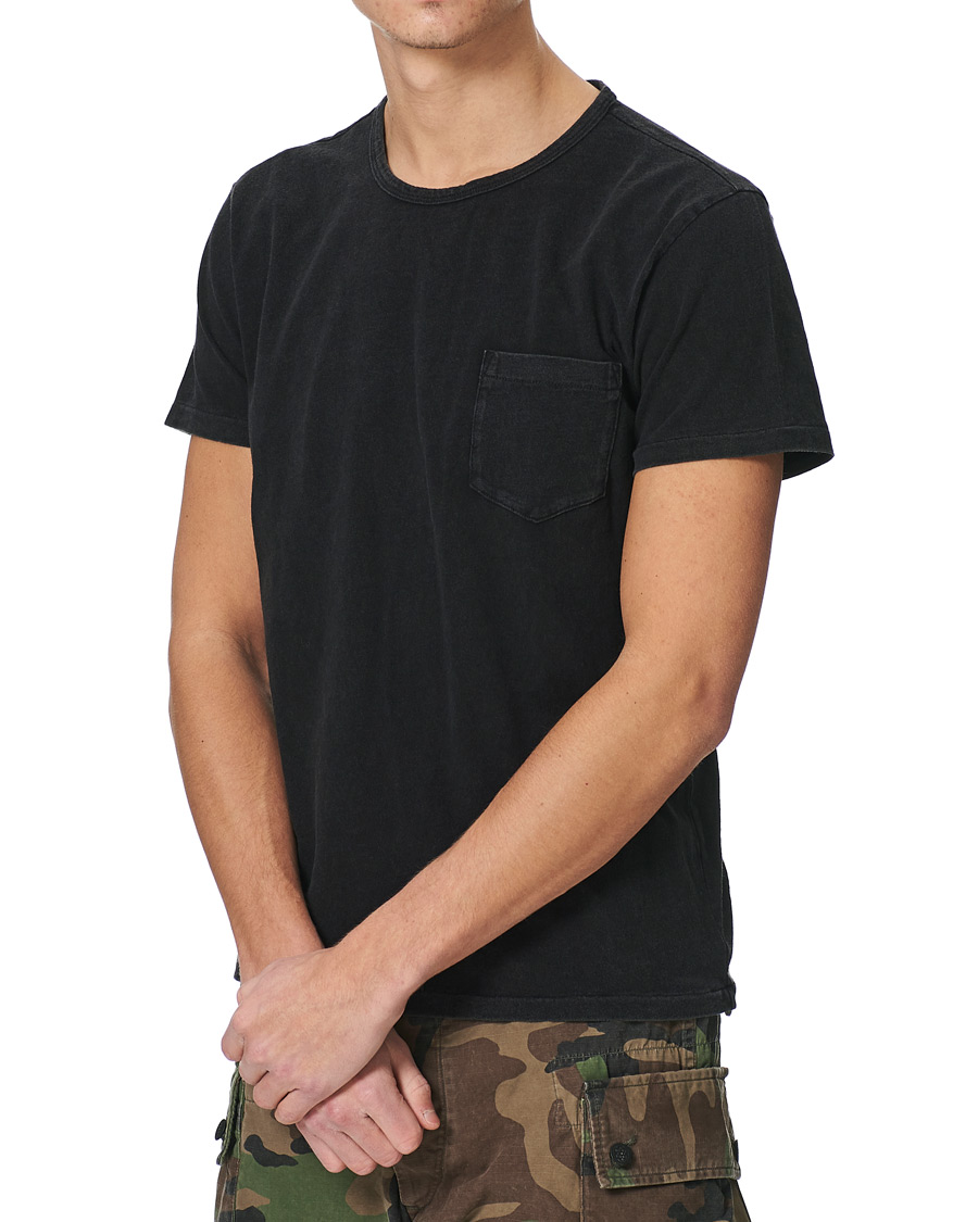 Herre | T-Shirts | RRL | Washed Pocket Tee Black Indigo