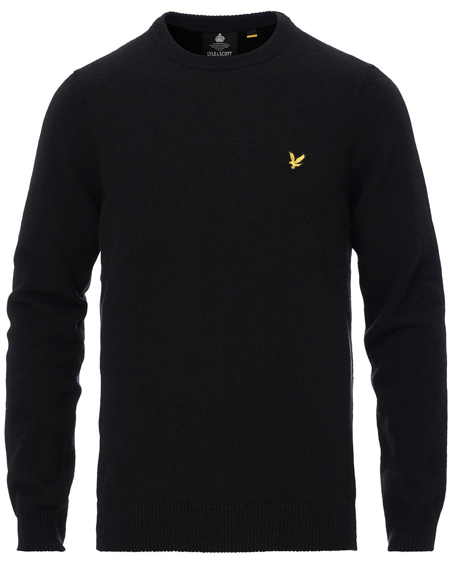 Herre | Gensere | Lyle & Scott | Lambswool Crew Neck Pullover Black