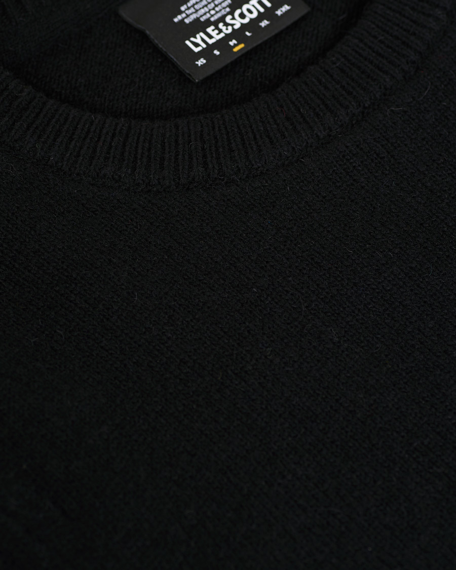 Herre | Gensere | Lyle & Scott | Lambswool Crew Neck Pullover Black