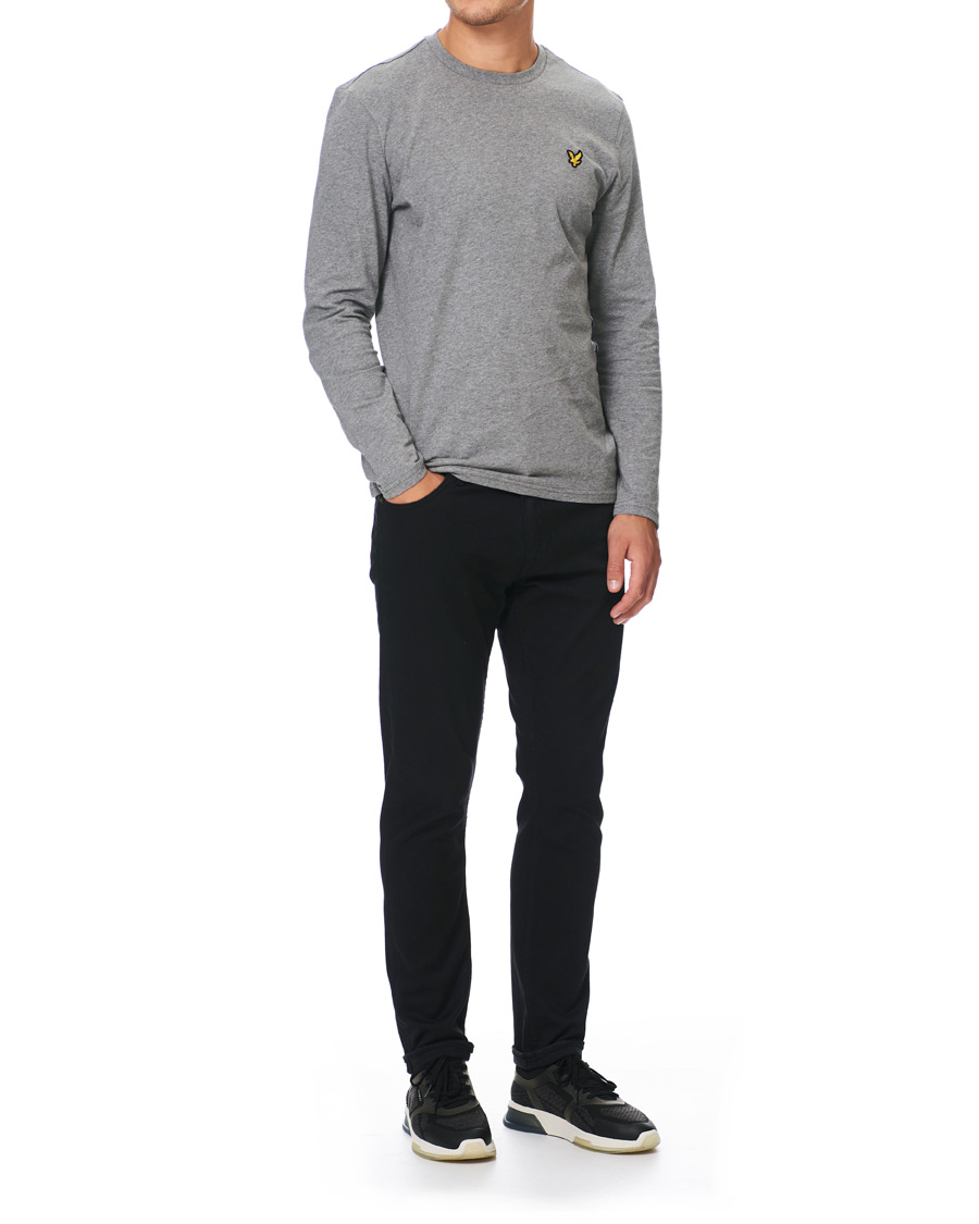 Herre | T-Shirts | Lyle & Scott | Long Sleeve Crew Neck Tee Mid Grey Marl