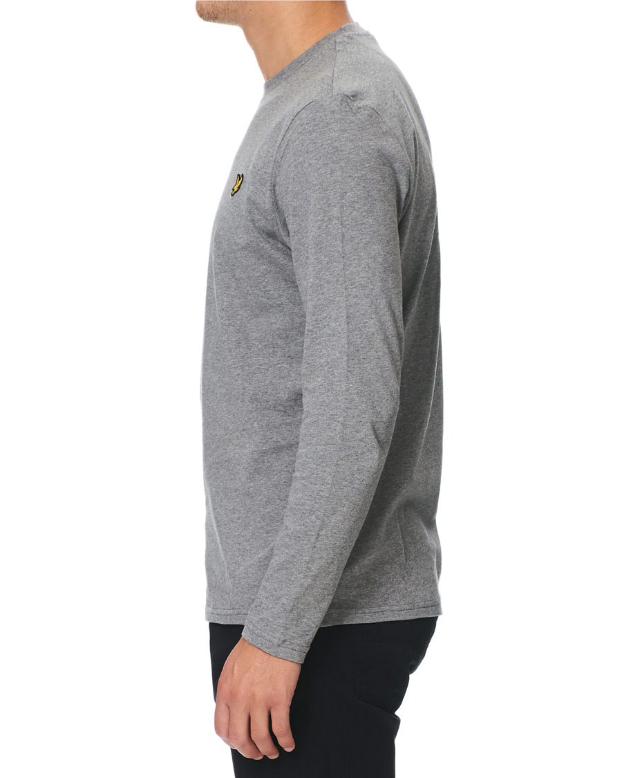 Herre | T-Shirts | Lyle & Scott | Long Sleeve Crew Neck Tee Mid Grey Marl