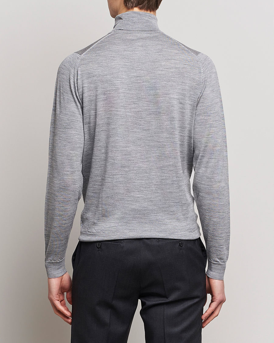 Herre | Gensere | John Smedley | Cherwell Extra Fine Merino Rollneck Silver
