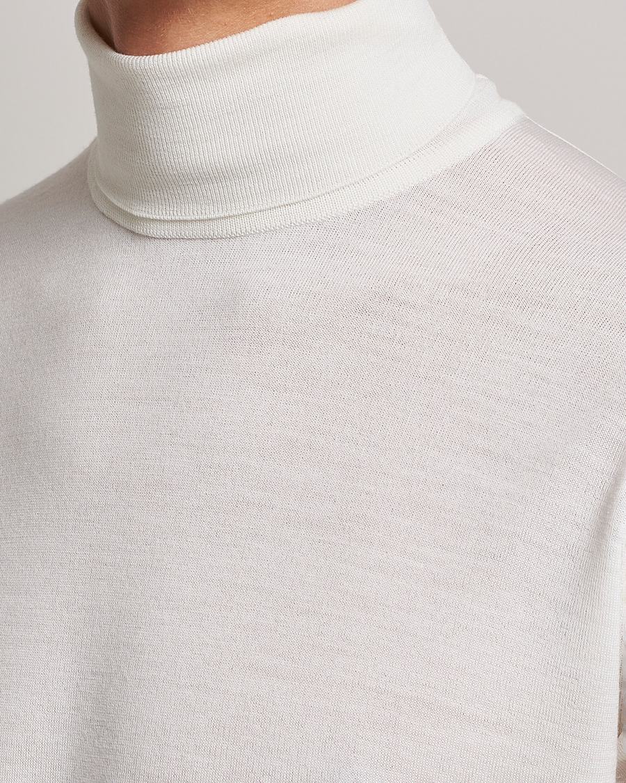 Herre | Gensere | John Smedley | Cherwell Extra Fine Merino Rollneck Snow White