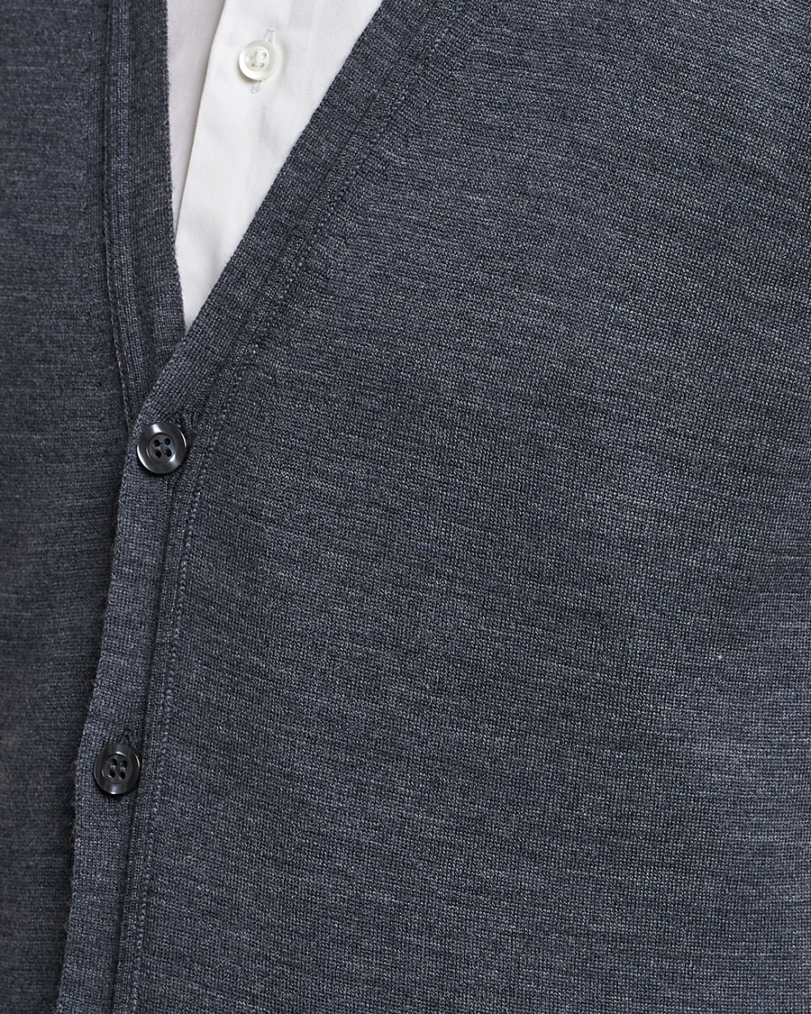 Herre | Gensere | John Smedley | Huntswood Slim Fit Waistcoat Charcoal