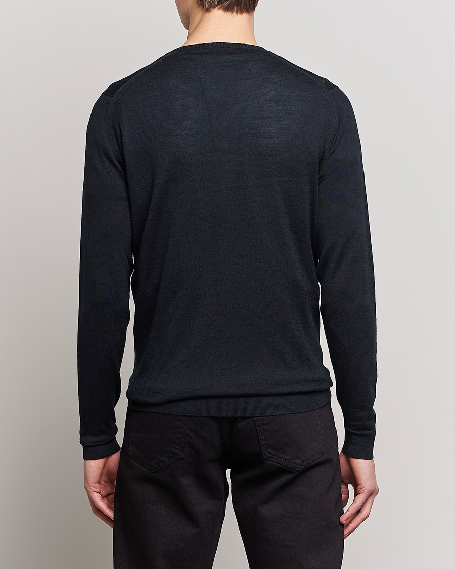 Herre | Gensere | John Smedley | Lundy Extra Fine Merino Crew Neck Black