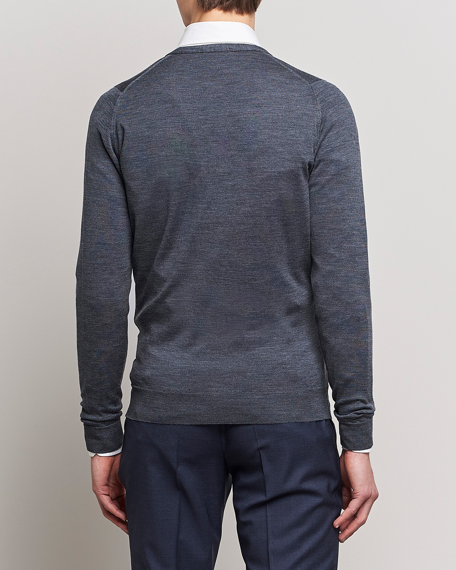 Herre | Gensere | John Smedley | Petworth Extra Fine Merino Cardigan Charcoal