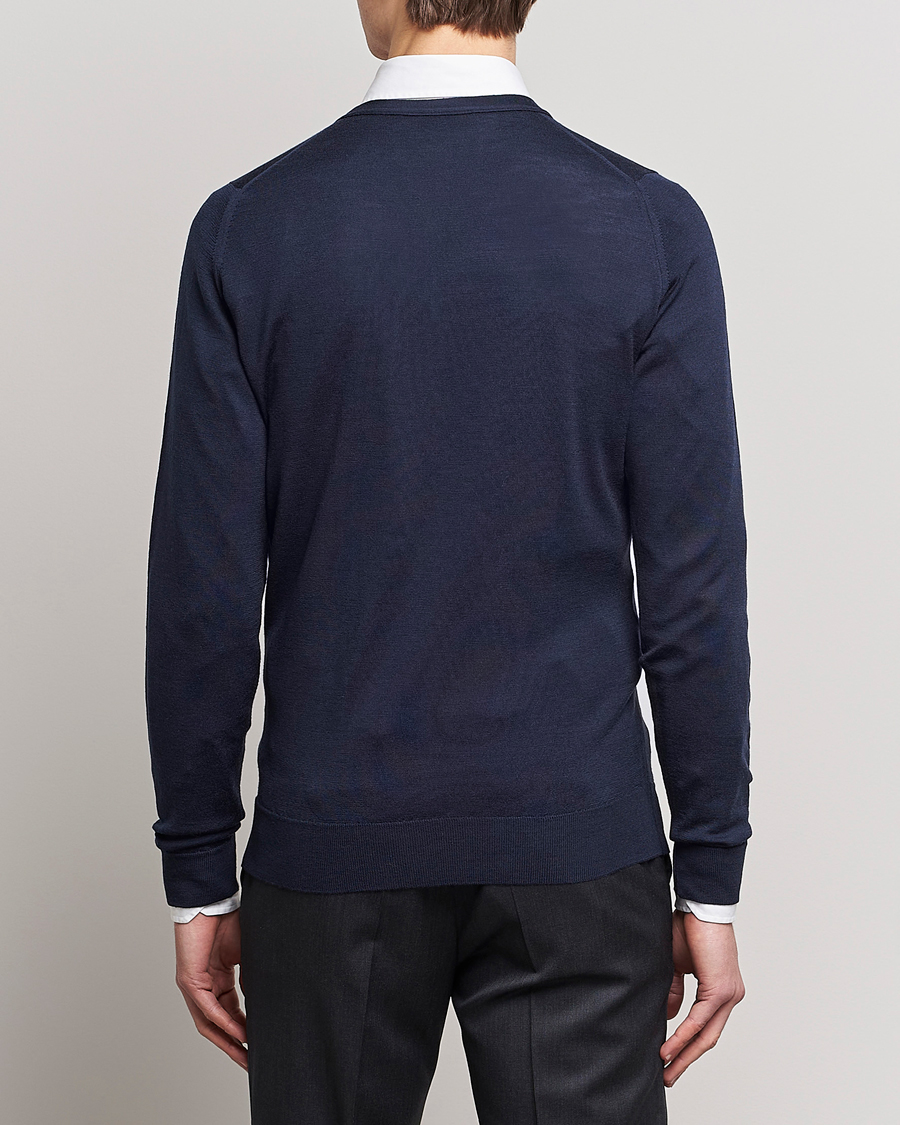 Herre | Gensere | John Smedley | Petworth Extra Fine Merino Cardigan Midnight