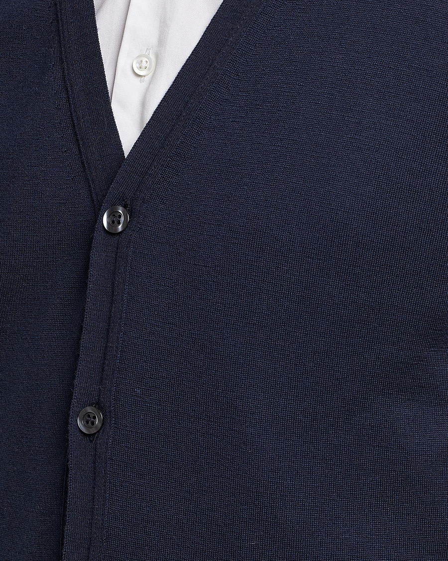 Herre | Gensere | John Smedley | Petworth Extra Fine Merino Cardigan Midnight