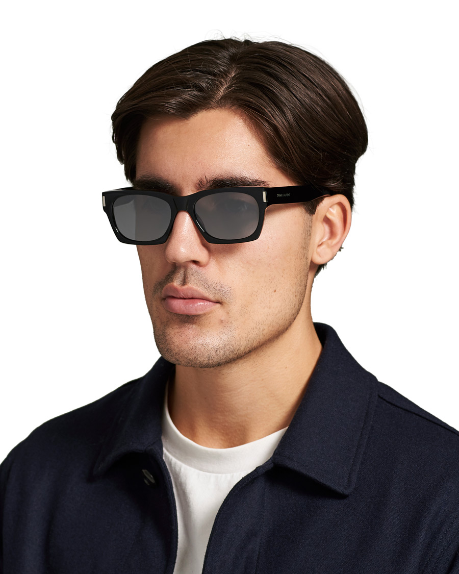Herre | Saint Laurent SL 402 Sunglasses Black/Silver | Saint Laurent | SL 402 Sunglasses Black/Silver