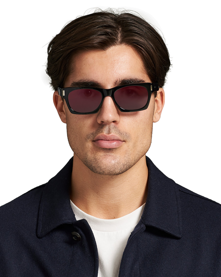 Herre | Saint Laurent SL 402 Sunglasses Black/Silver | Saint Laurent | SL 402 Sunglasses Black/Silver