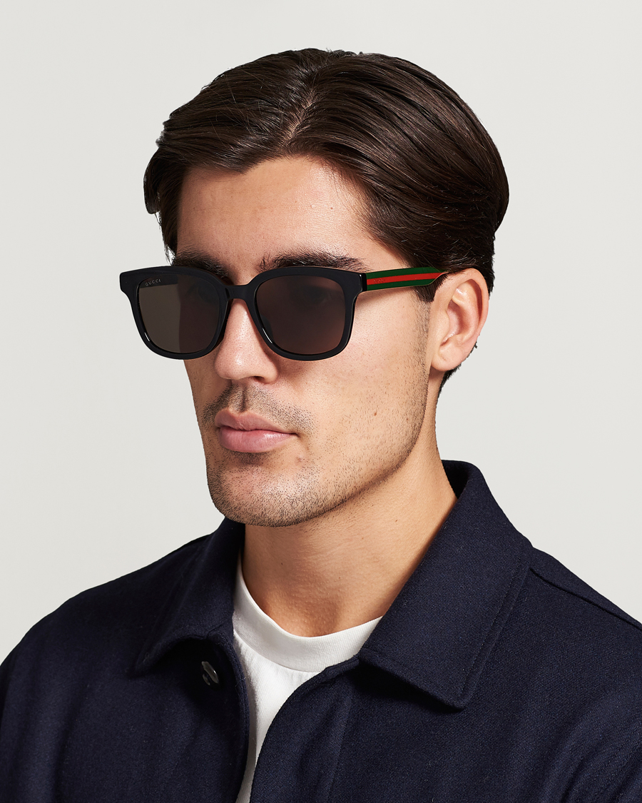 Herre | Gucci GG0847SK Sunglasses Black/Green | Gucci | GG0847SK Sunglasses Black/Green