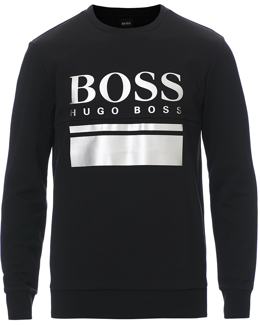 Herre | Gensere | BOSS GREEN | BOSS Athleisure Salbo Crew Neck Sweater Black/Silver