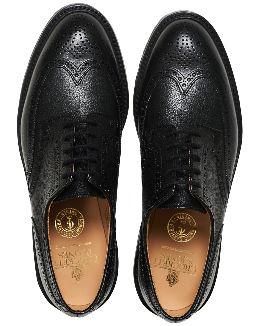Herre | | Crockett & Jones x Tärnsjö Garveri | Pembroke Scotch Grain Vibram Black Calf