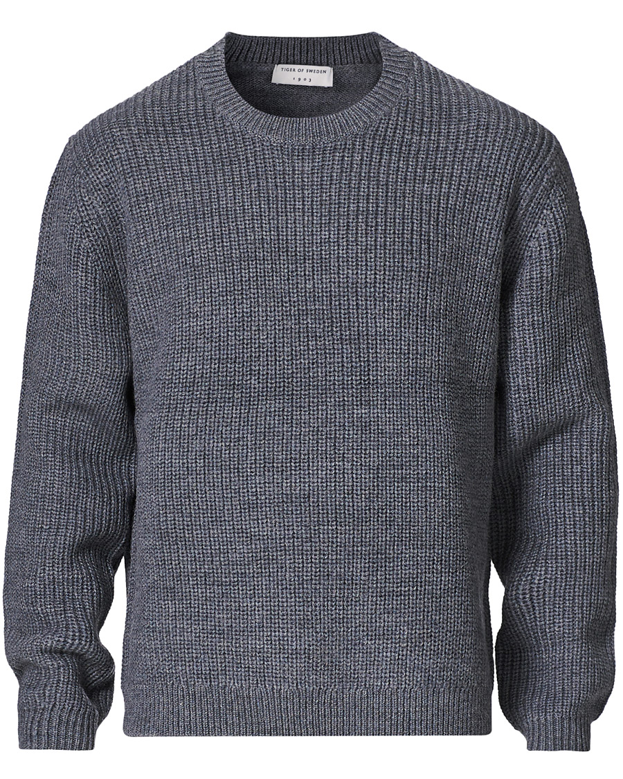 Herre | Gensere | Tiger of Sweden | Puffin Wool Merino Crew Neck Grey