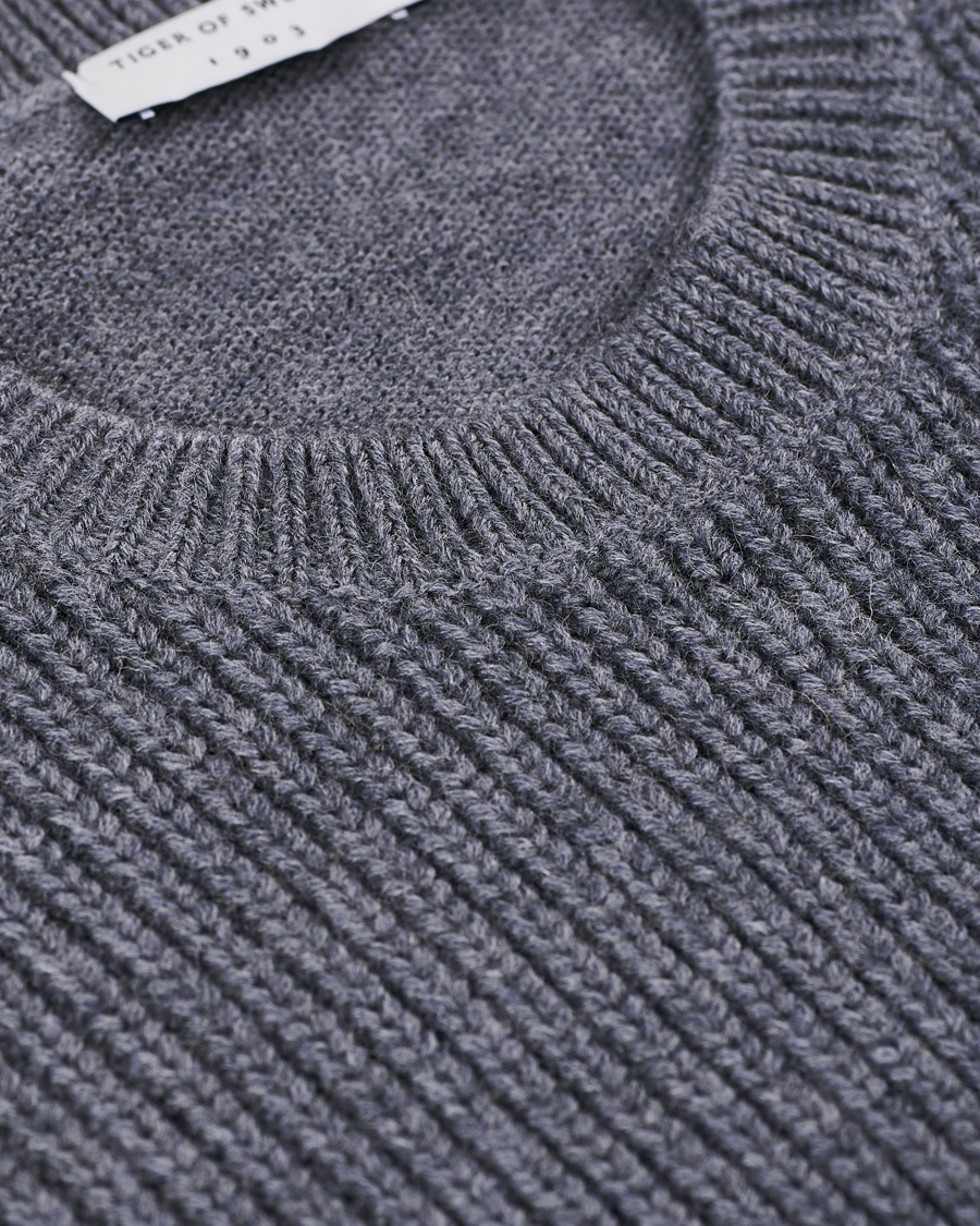 Herre | Gensere | Tiger of Sweden | Puffin Wool Merino Crew Neck Grey