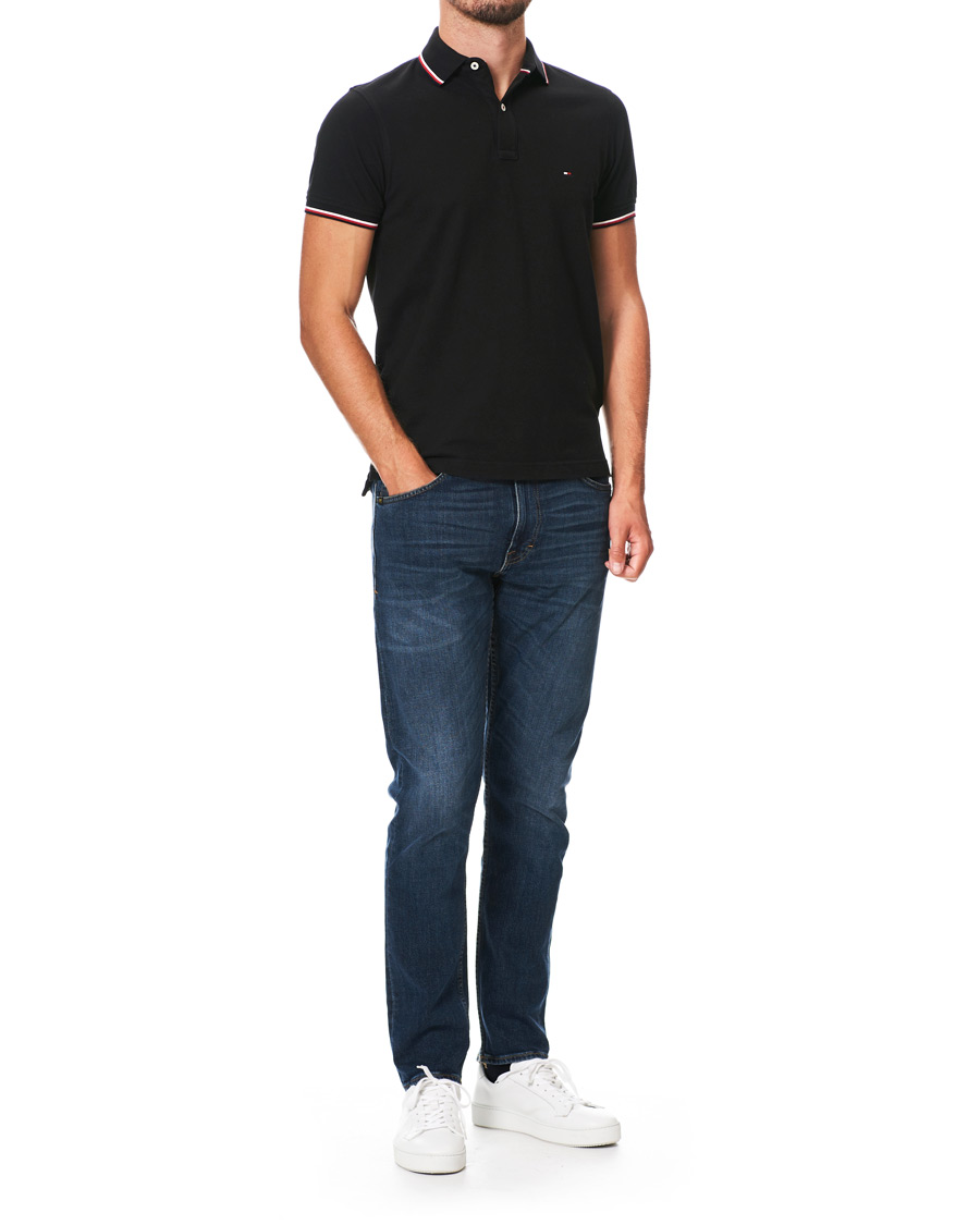 Herre | Pikéer | Tommy Hilfiger | Slim Fit Tipped Polo Black