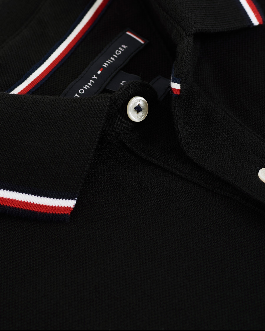 Herre | Pikéer | Tommy Hilfiger | Slim Fit Tipped Polo Black