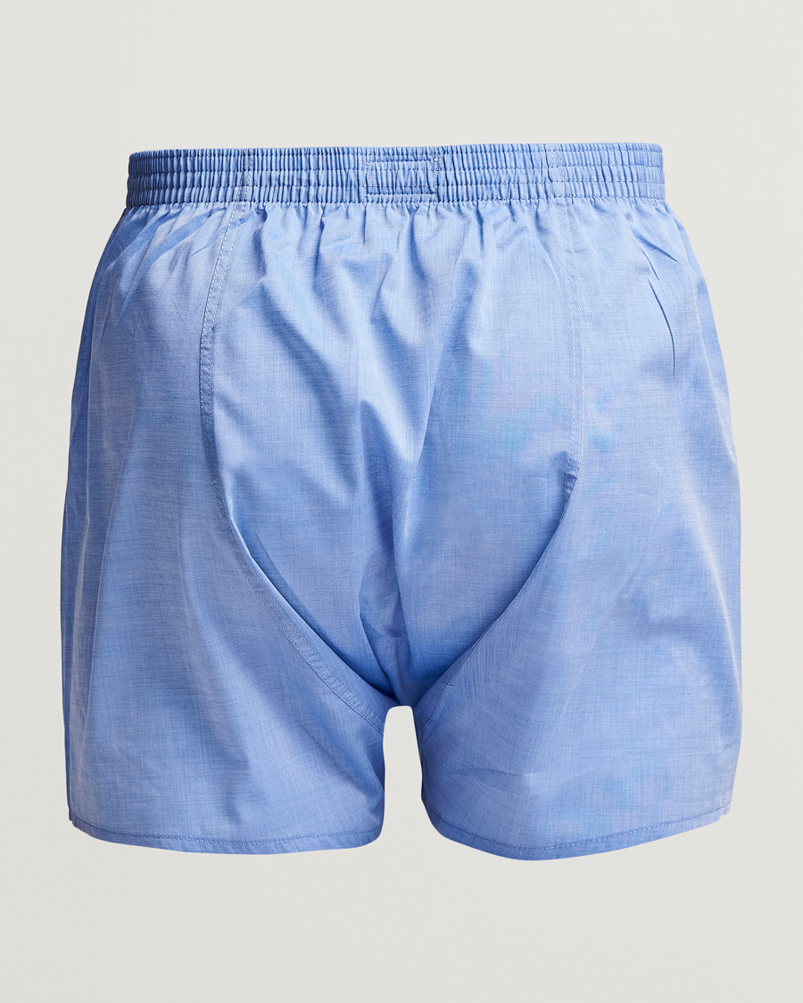 Herre | Derek Rose | Derek Rose | Classic Fit Cotton Boxer Shorts Blue