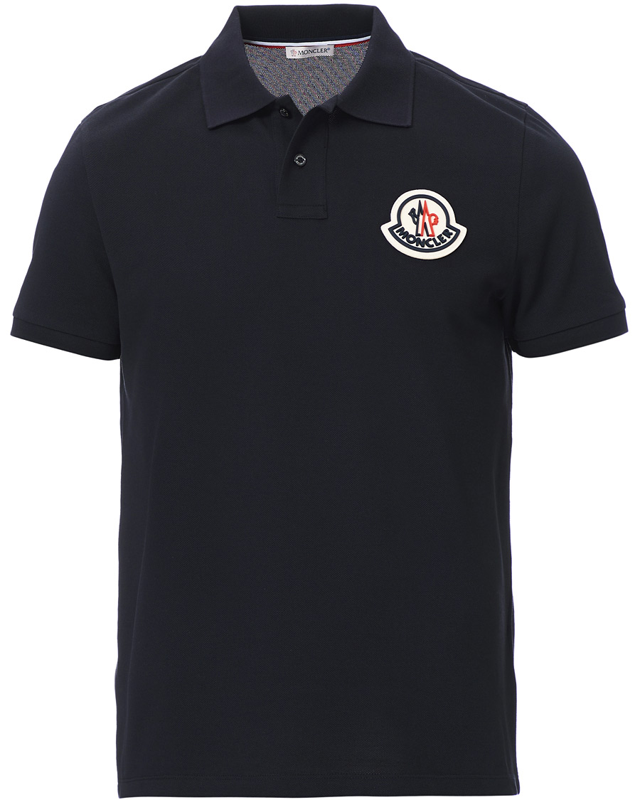 Herre | Pikéer | Moncler | Patch Logo Polo Dark Blue