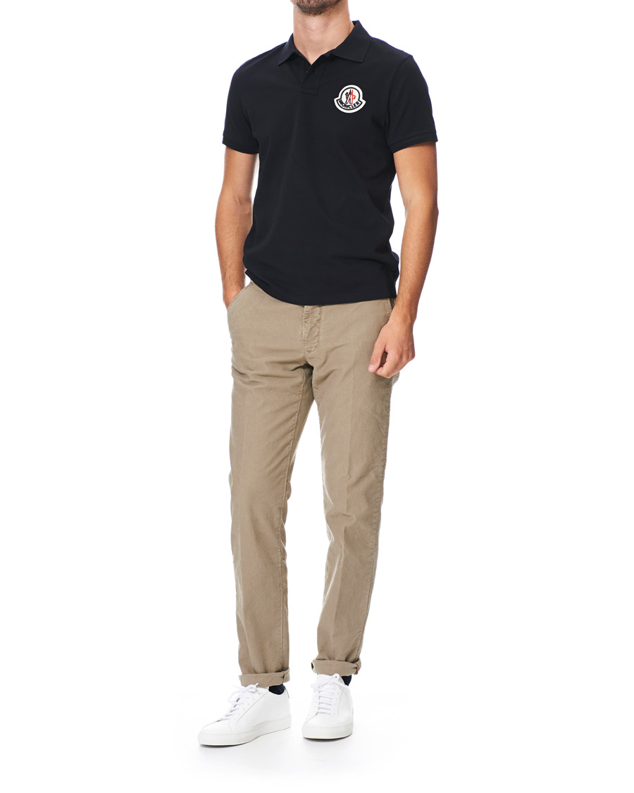Herre | Pikéer | Moncler | Patch Logo Polo Dark Blue
