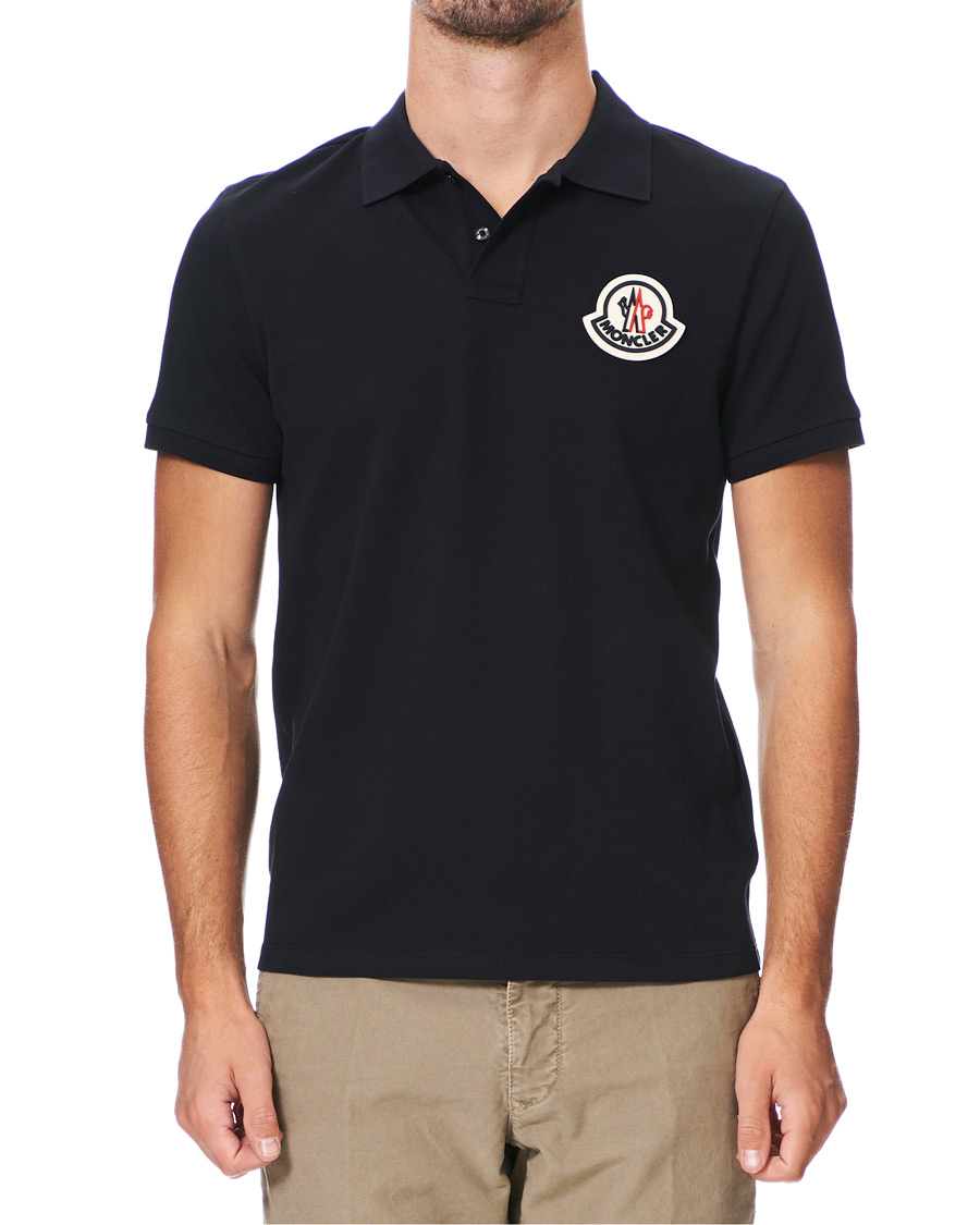 Herre | Pikéer | Moncler | Patch Logo Polo Dark Blue
