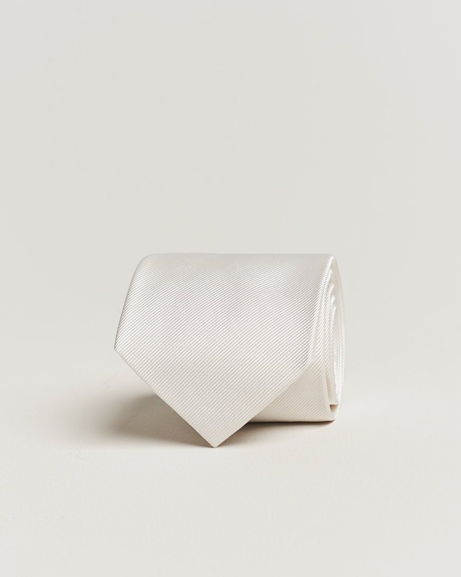 Herre | Slips | Amanda Christensen | Plain Classic Tie 8 cm White