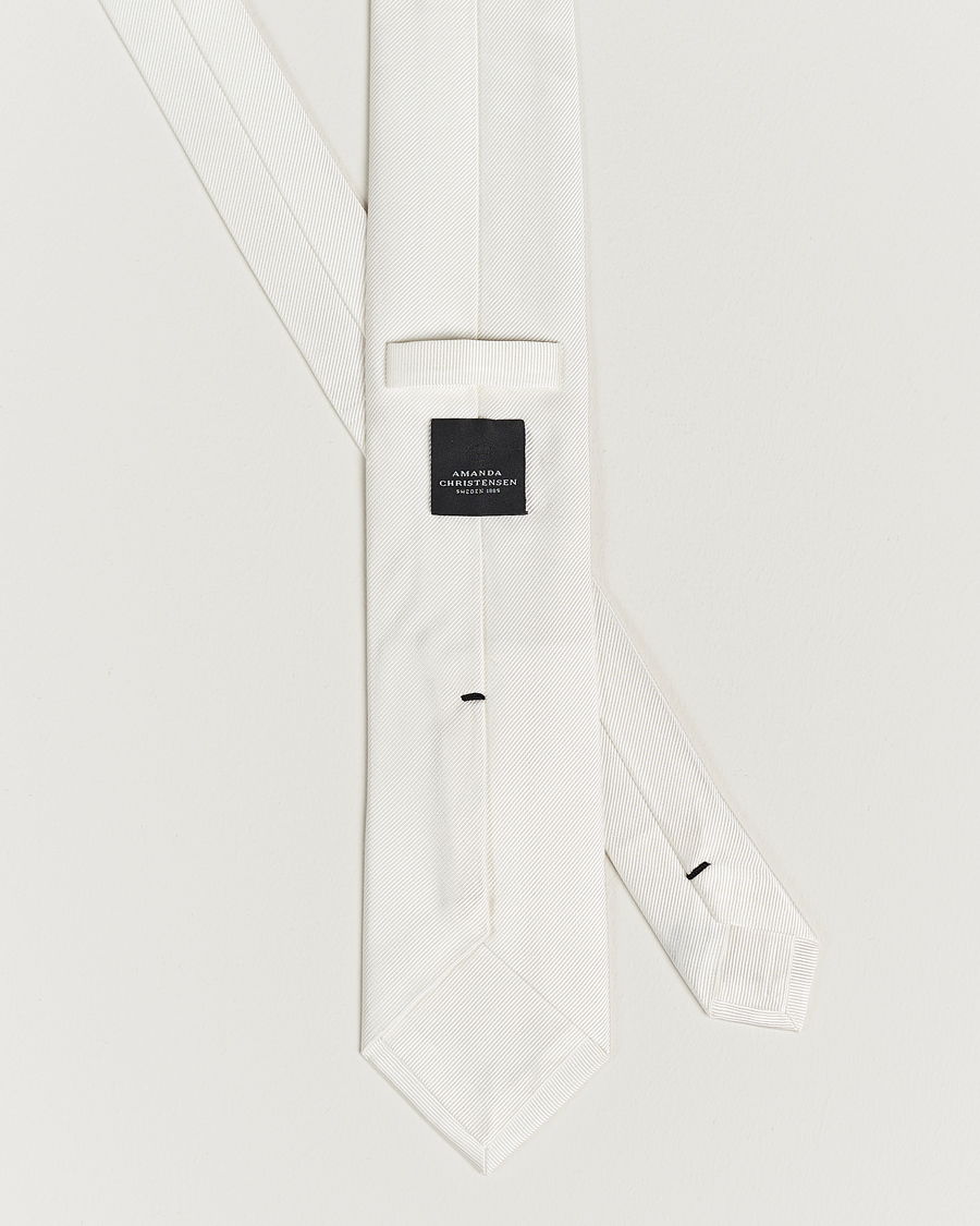 Herre | Slips | Amanda Christensen | Plain Classic Tie 8 cm White