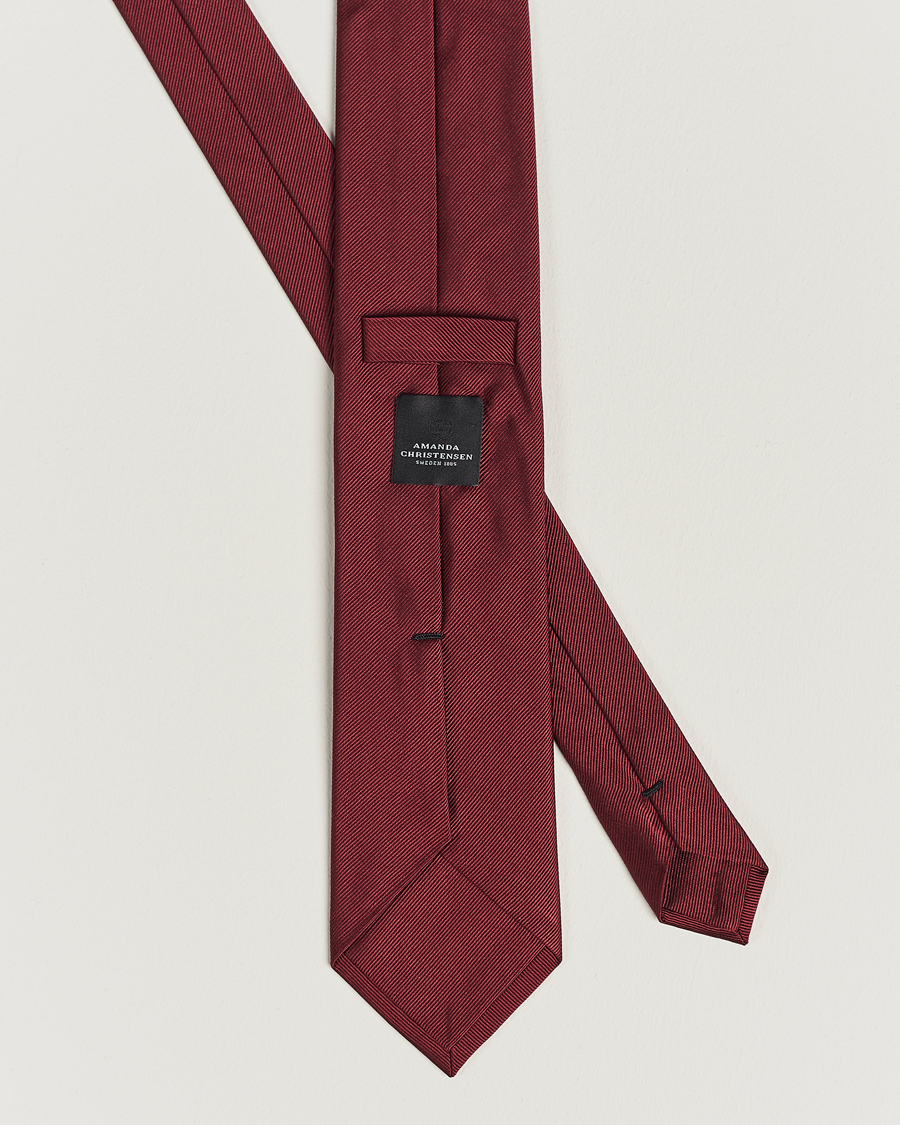 Herre | Slips | Amanda Christensen | Plain Classic Tie 8 cm Bordeaux