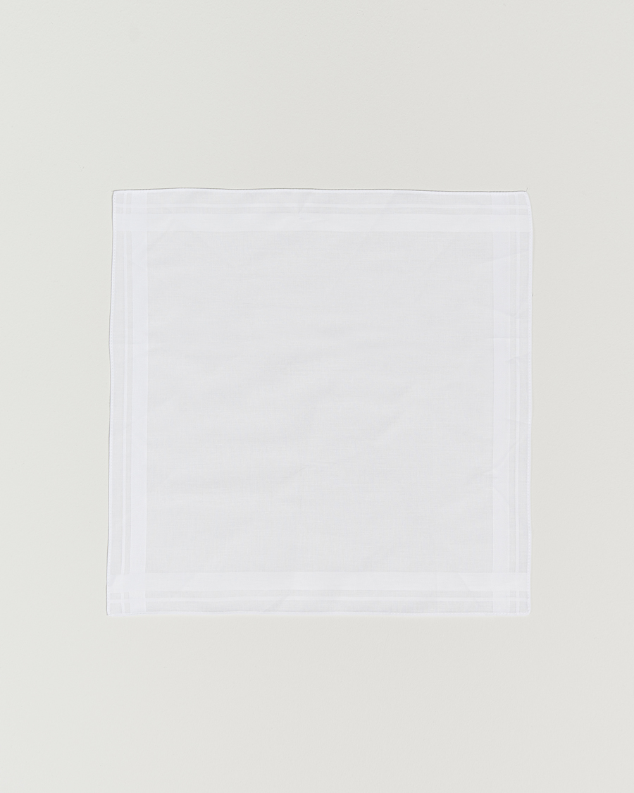 Herre | Lommetørkle | Amanda Christensen | Cotton Pocket Square White