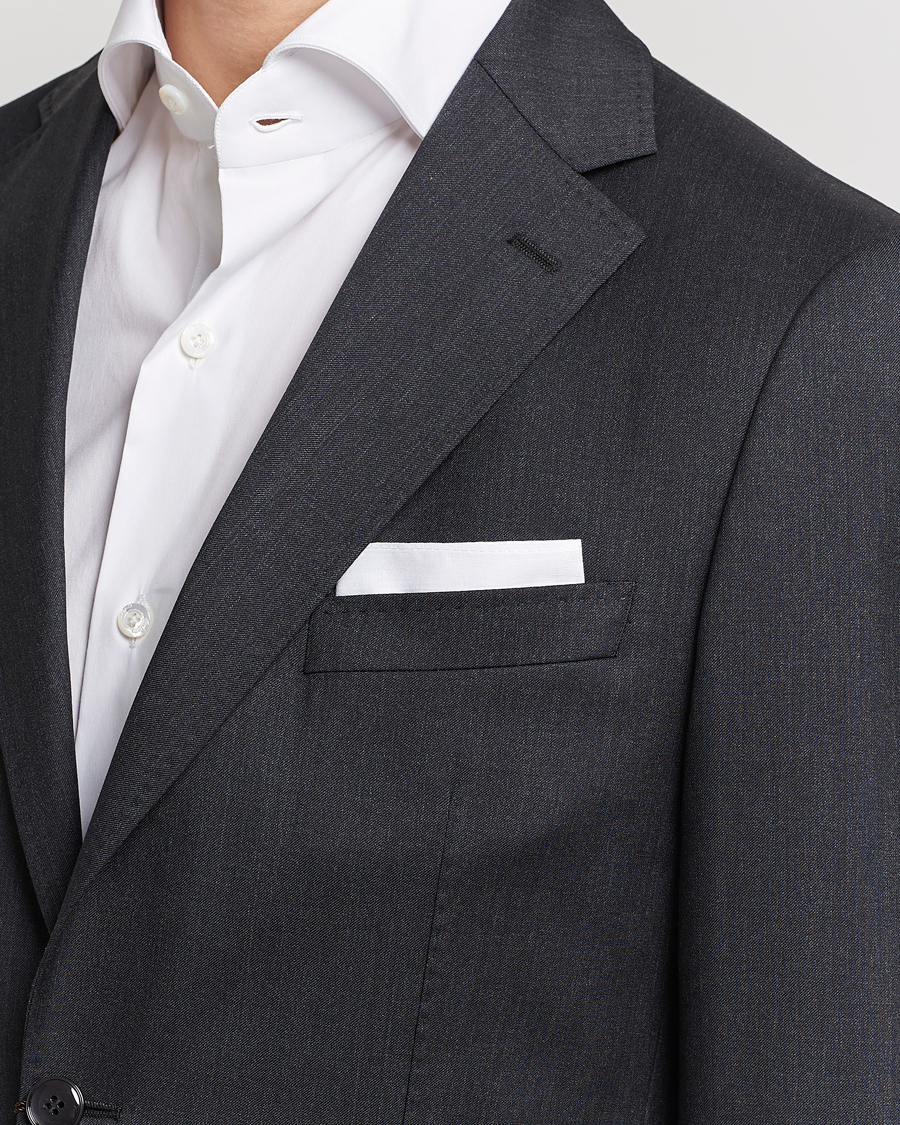 Men | Accessories | Amanda Christensen | Cotton Pocket Square White