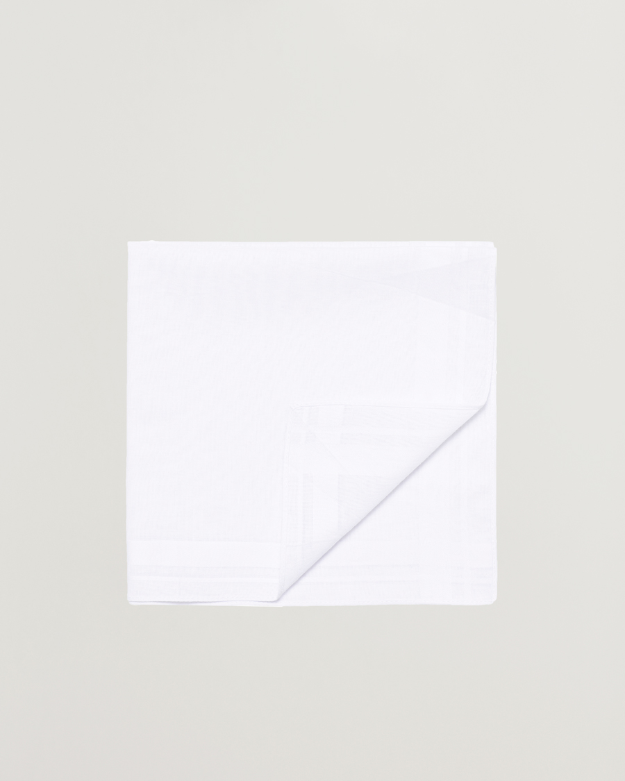 Herre | Lommetørklær | Amanda Christensen | 3-Pack Cotton Pocket Square White
