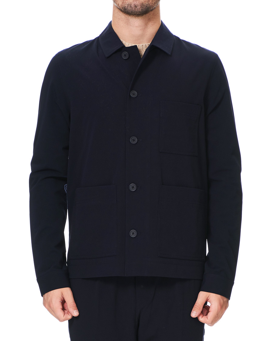 Herre | Skjorter | Samsøe Samsøe | Samsøe & Samsøe Worker X Shirt Jacket Night Sky