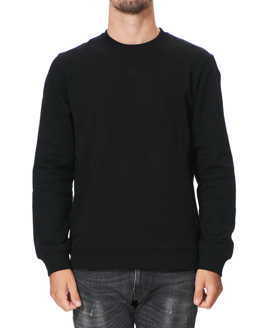 Herre | Gensere | Samsøe Samsøe | Samsøe & Samsøe Hugo Organic Cotton Crew Neck Sweat Black