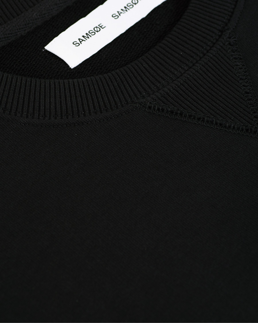 Herre | Gensere | Samsøe Samsøe | Samsøe & Samsøe Hugo Organic Cotton Crew Neck Sweat Black