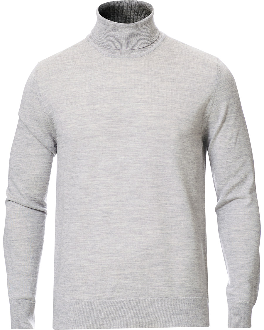 Herre | Gensere | Samsøe Samsøe | Samsøe & Samsøe Flemming Superfine Merino Wool Rollneck Grey Mel
