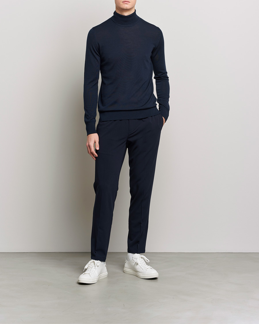Herre | Gensere | Samsøe Samsøe | Samsøe & Samsøe Flemming Superfine Merino Wool Rollneck Night Sky