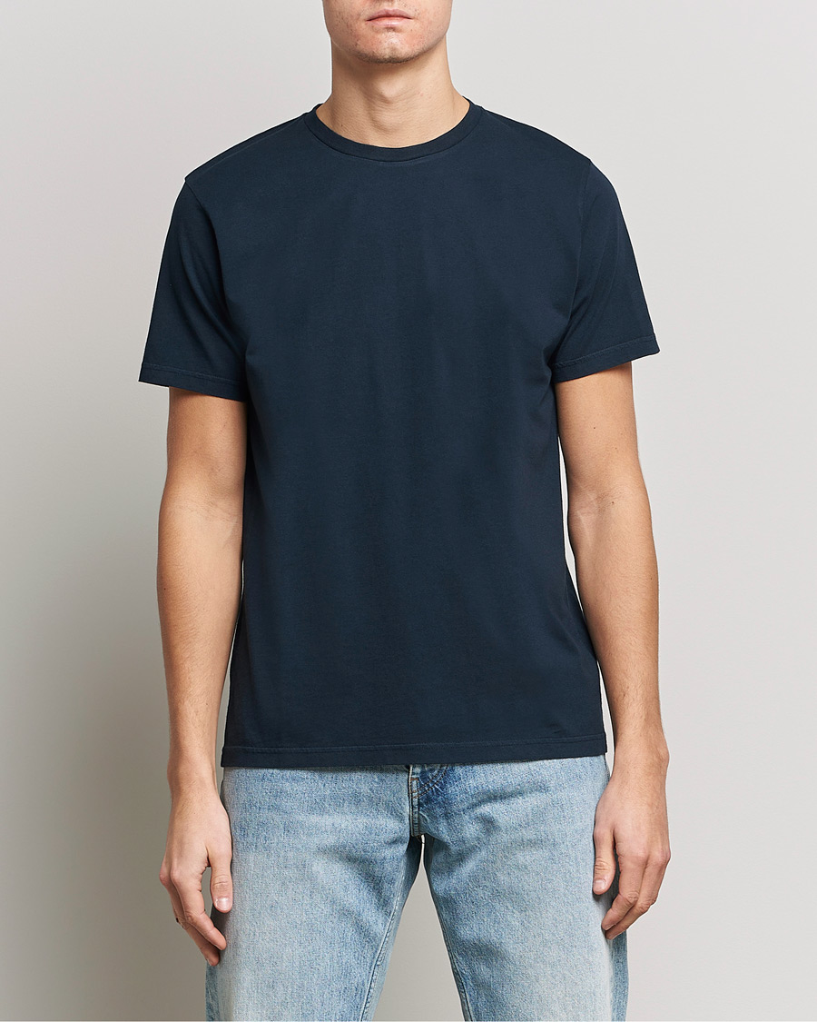 Herre | T-Shirts | Colorful Standard | Classic Organic T-Shirt Navy Blue