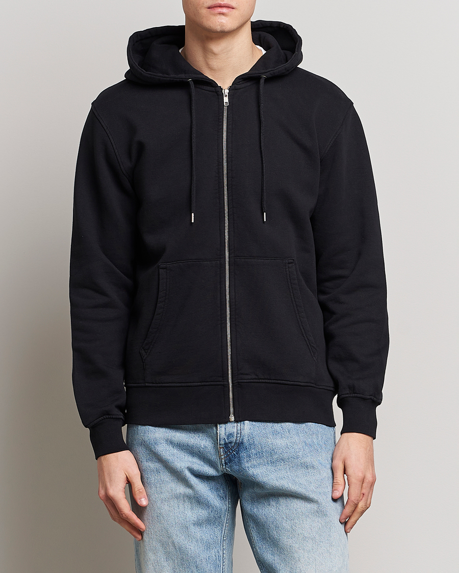 Herre | Gensere | Colorful Standard | Classic Organic Full Zip Hood Deep Black