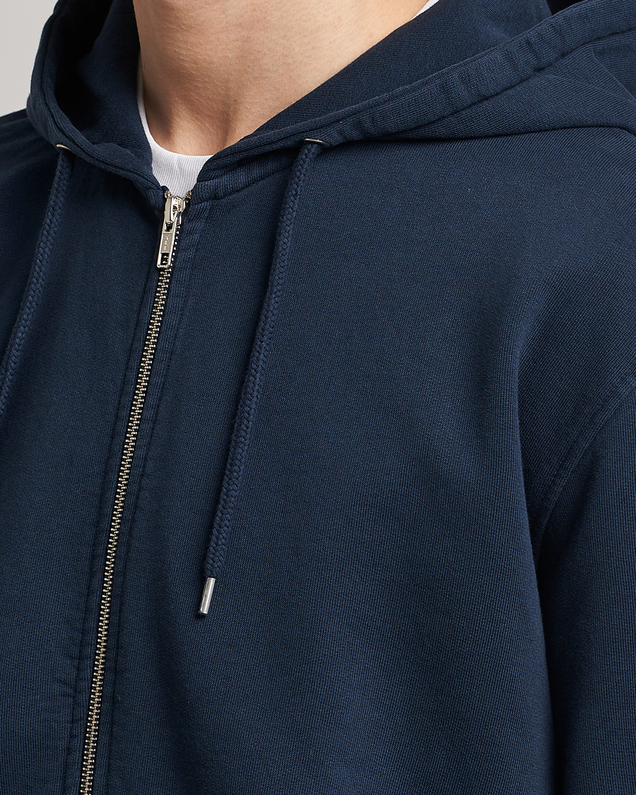 Herre | Gensere | Colorful Standard | Classic Organic Full Zip Hood Navy Blue