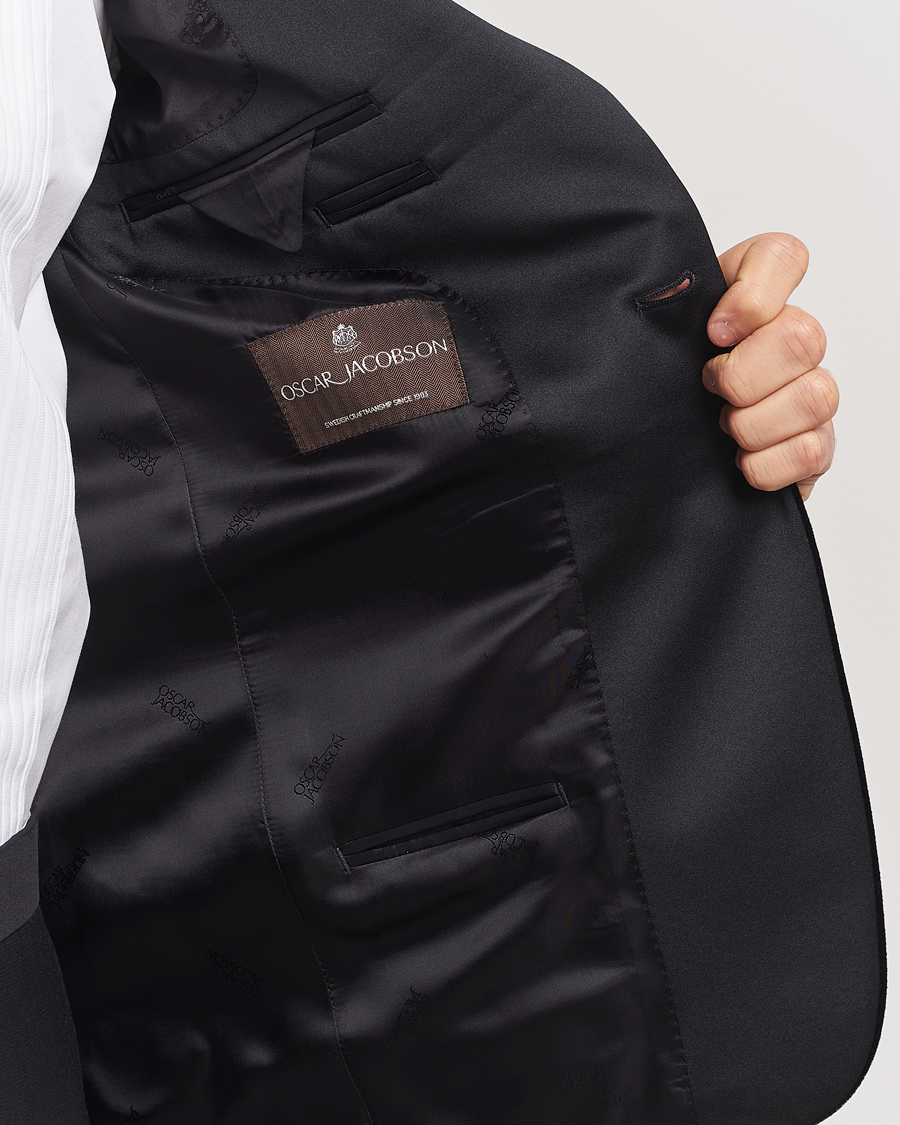 Herre | Dressjakker | Oscar Jacobson | Frampton Velvet Tuxedo Blazer Black