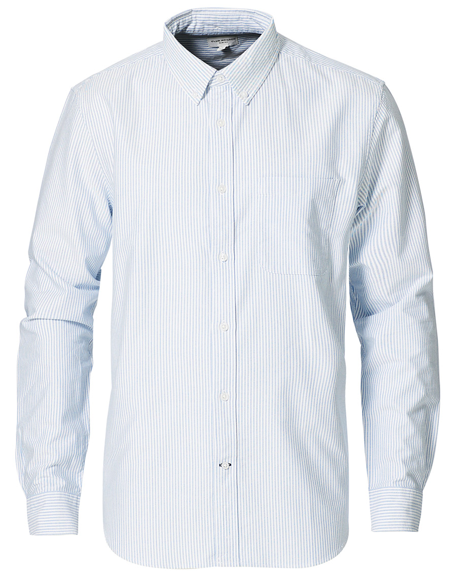 Herre | Skjorter | Club Monaco | Slim Fit Oxford Stripe Shirt Blue/White