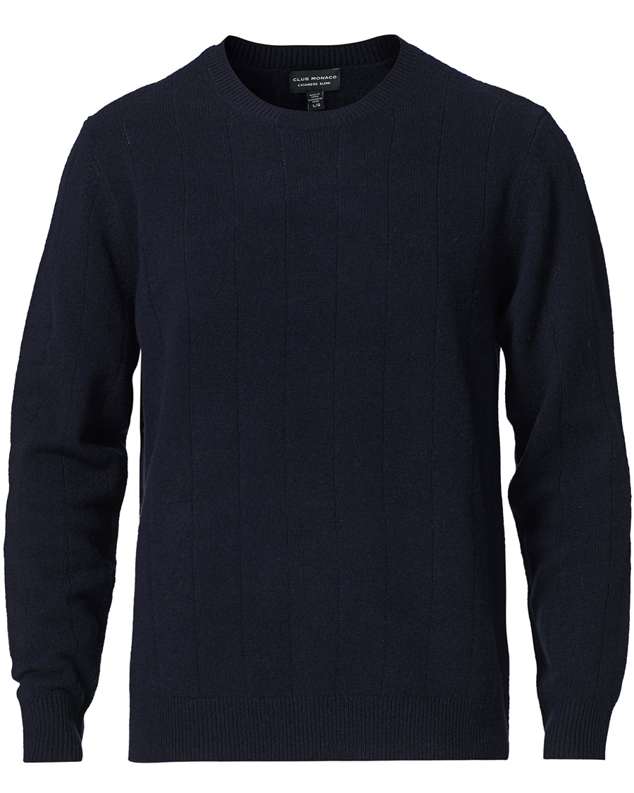 Herre | Gensere | Club Monaco | Cashmere Blend Needle Stitched Sweater Navy
