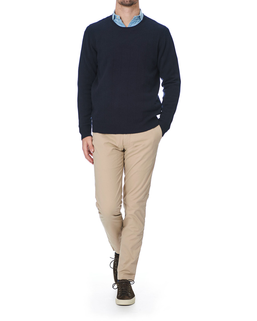 Herre | Gensere | Club Monaco | Cashmere Blend Needle Stitched Sweater Navy