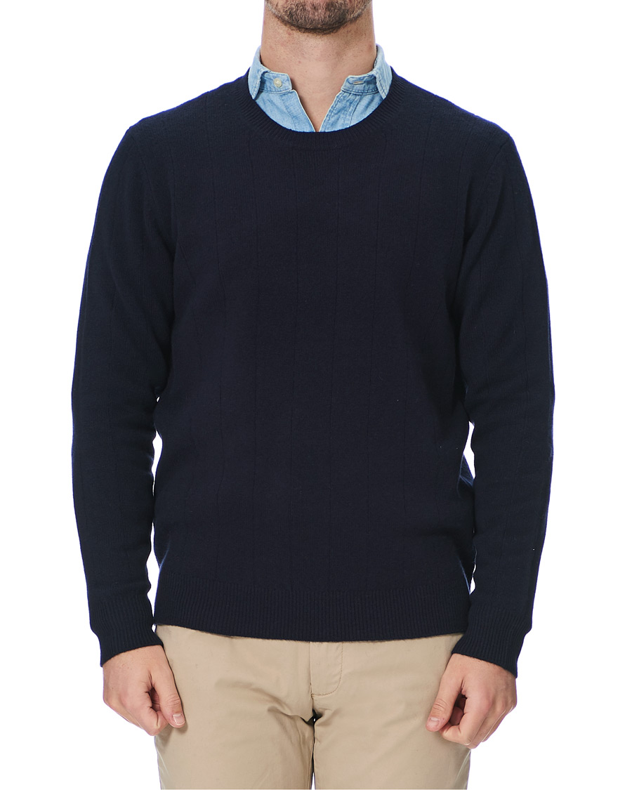Herre | Gensere | Club Monaco | Cashmere Blend Needle Stitched Sweater Navy
