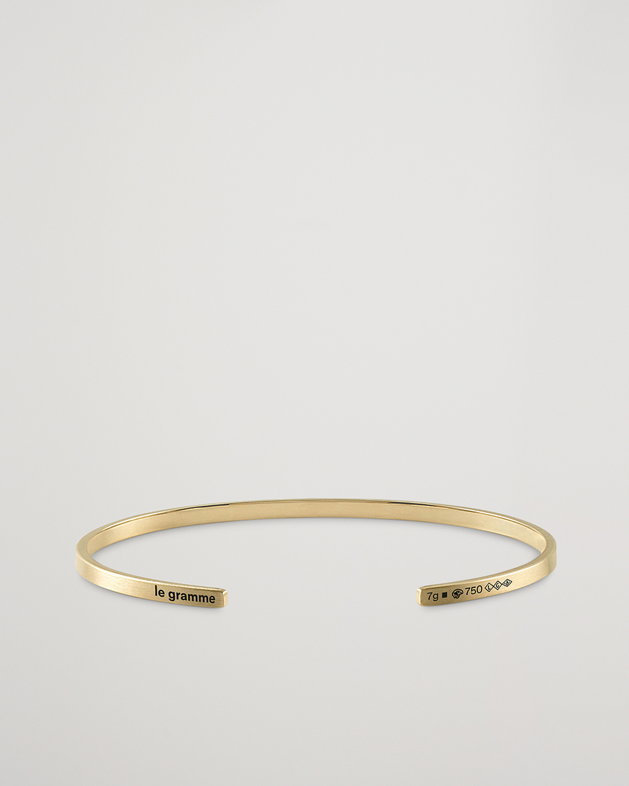 Herre | LE GRAMME Ribbon Bracelet Brushed Gold 18-Karat 7g | LE GRAMME | Ribbon Bracelet Brushed Gold 18-Karat 7g