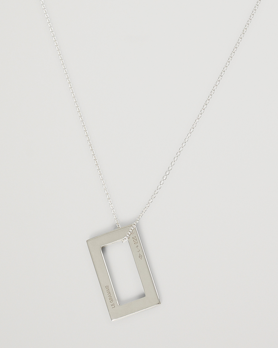 Herre | LE GRAMME Rectangular Necklace Le 3.4 Sterling Silver | LE GRAMME | Rectangular Necklace Le 3.4 Sterling Silver