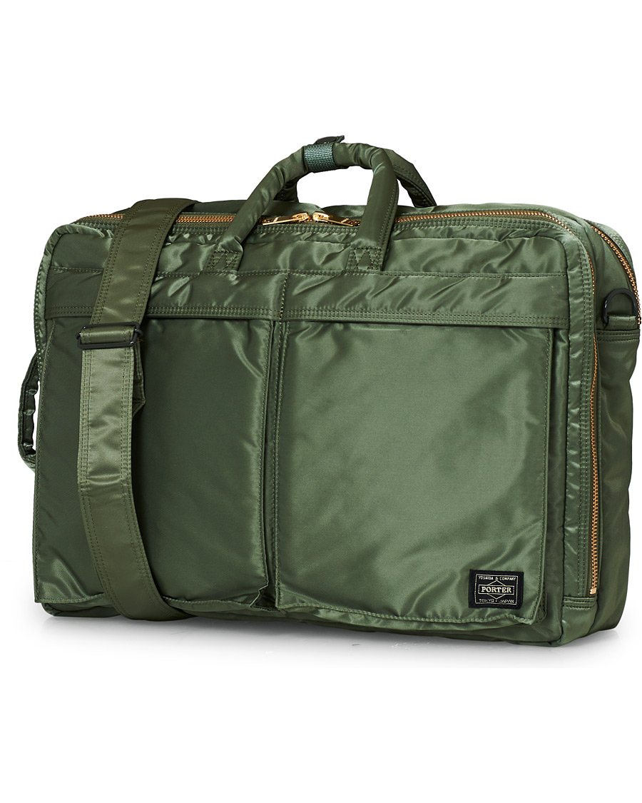 Herre | Porter-Yoshida & Co. Tanker 3Way Briefcase Sage Green | Porter-Yoshida & Co. | Tanker 3Way Briefcase Sage Green