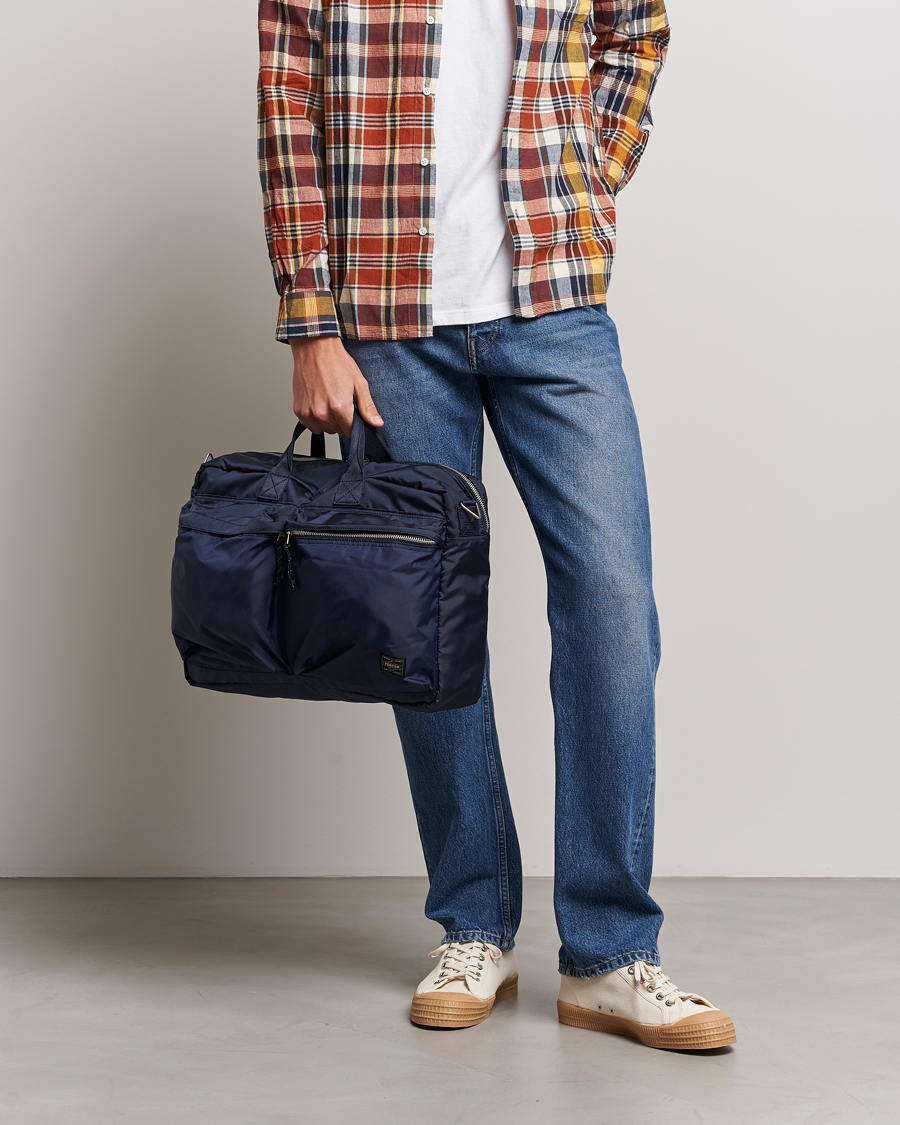 Herre | Vesker | Porter-Yoshida & Co. | Force 3Way Briefcase Navy Blue