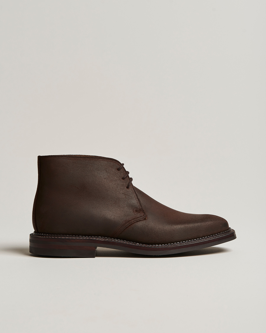 Herre | Støvler | Crockett & Jones | Molton Chukka Dk Brown Rough-Out Suede